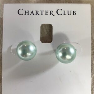 Charter Club Aqua Post Earrings 12mm